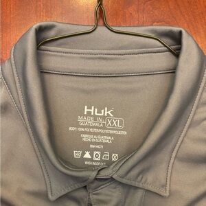 Huk Steel Gray Polo Shirt‎ XXL